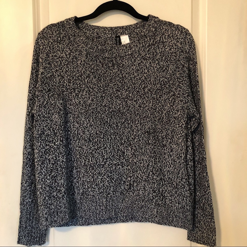 Black and White Marbled Sweater